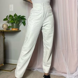 Erez Designer Leather Highwaisted Pants